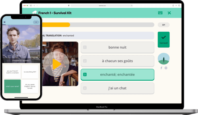 Memrise app is available both on mobile and desktop browser